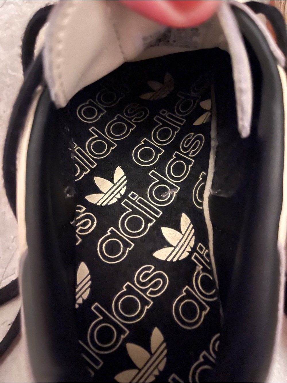 adidas Cream and Black Samba Style Sneakers with Gold Tongue Logo - Picture 5 of 6
